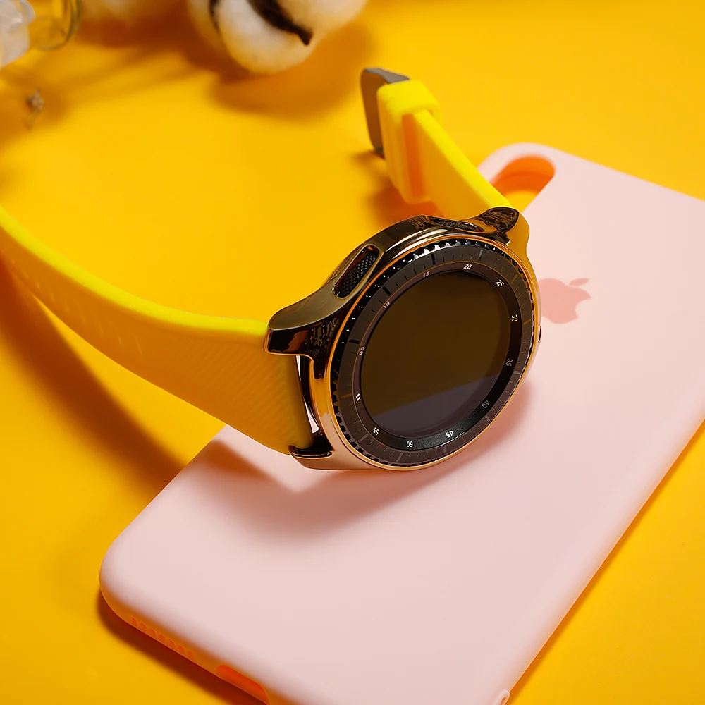 Ремешок+ чехол для samsung gear S3 Frontier S2 ремешок Galaxy watch 46 мм 42 м 20 22 мм ремешок для часов все вокруг защитные часы аксессуары