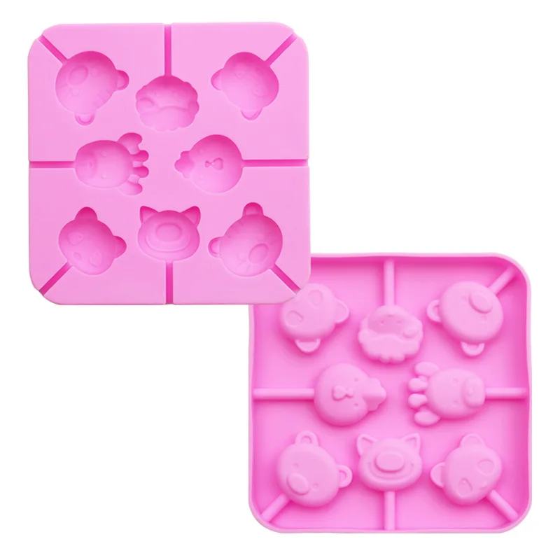 Силиконовая форма для леденцов в виде животных формы конфет и шоколада украшения