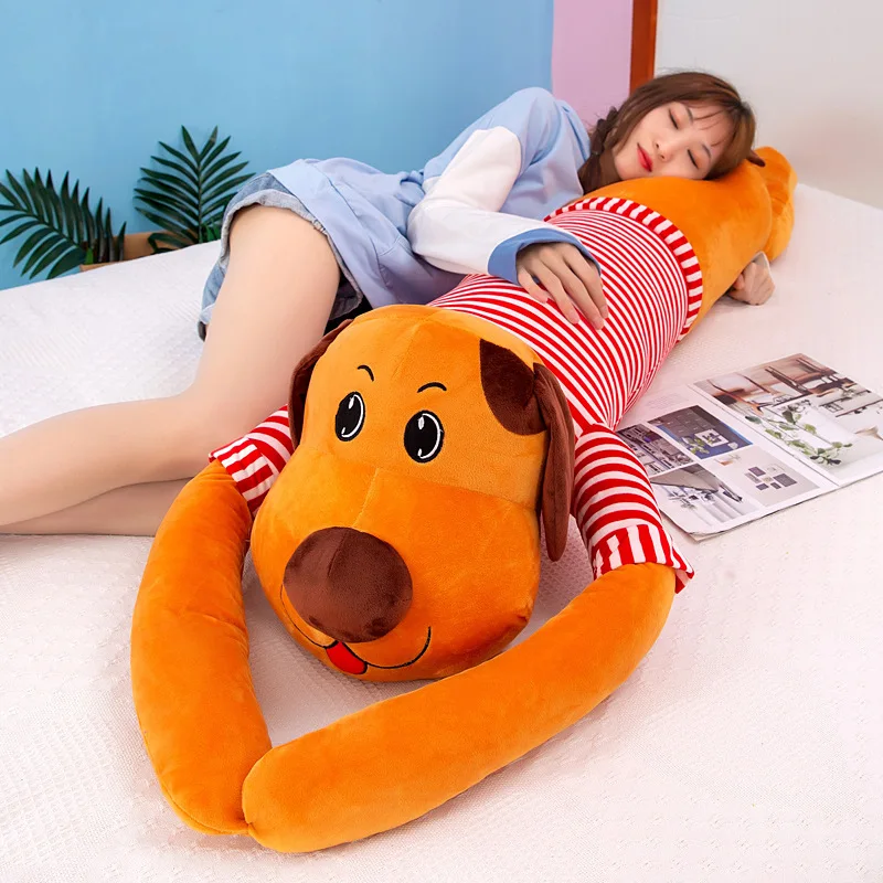 50-180 см гигантский размер мягкая лежа собака плюшевые игрушки чучела животных