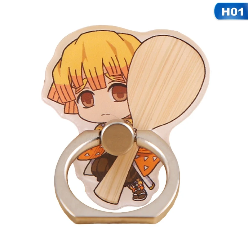 

Anime Demon Slayer:Kimetsu no Yaiba Cute Acrylic Mobile Phone Ring Holder Universal Cell Phone Finger Ring Stand 360Rotation