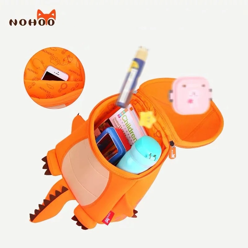 NOHOO, Детская сумка для мальчиков, 3D динозавр, школьные сумки, высокое качество, рюкзак для детского сада, водонепроницаемая дорожная сумка для детей 2-7 лет, mochila