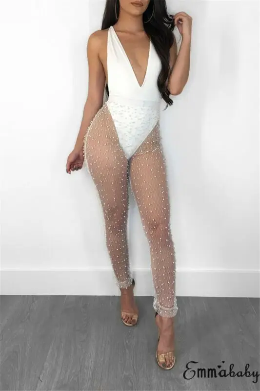 Модные женские сексуальные облегающие брюки пляжные сетчатые прозрачные