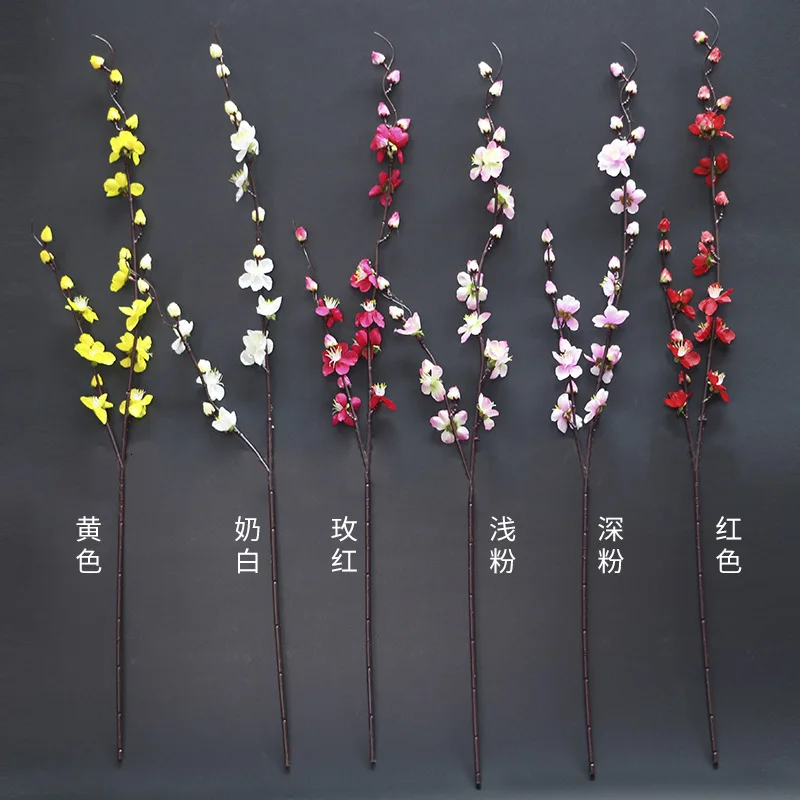 Имитация сливы ветка жива с собственной семьи Ложные украшения Ландшафтный