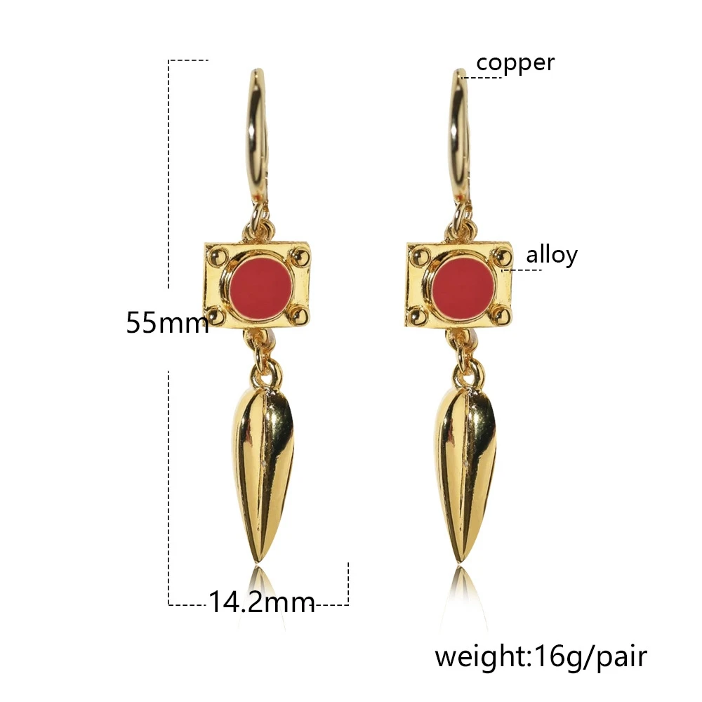 

Lost Lady Vintage Long Geometric Tassel Dangle Earrings Gold Color Statement Earrings for Women Retro Female Party Jewelry