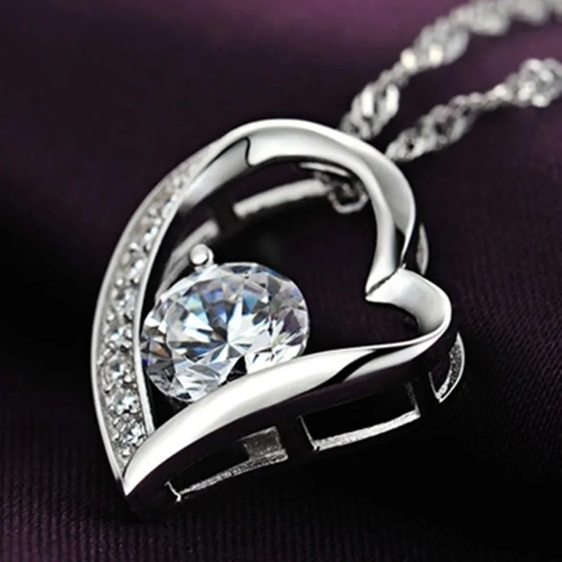 100% Серебро 925 ювелирные изделия ожерелья Циркон любовные кубики Подвески женские