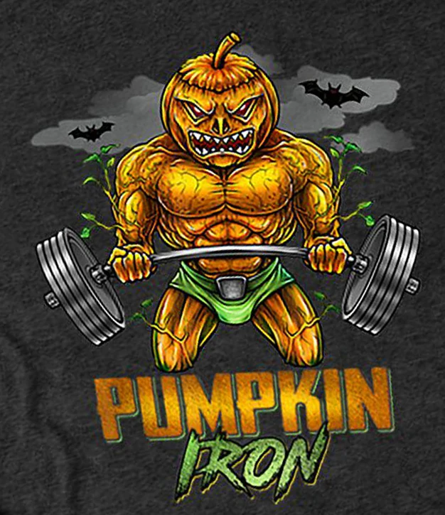 

Awesome Halloween Gym Workout Pumpkin Iron Motivation Men's T Shirt Size S-3XL