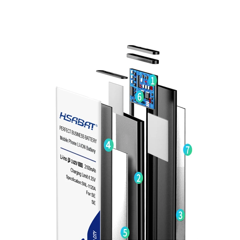 100% новый аккумулятор HSABAT на 2100 мАч для iphone SE бесплатные инструменты + наклейка