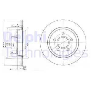 

DELPHI BG3897C DISC REAR 08 FOCUS-CMAX-VO.S40 "COATED"