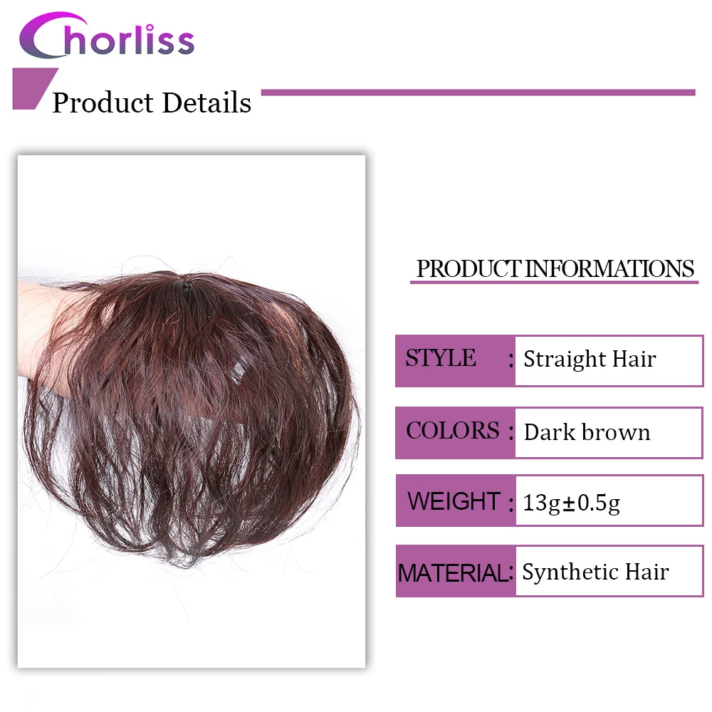 Chorliss Clip-On Hair Topper Short Curly 2 Clip In One Piece Hairpiece For Women top of the head Twistful | Шиньоны и парики