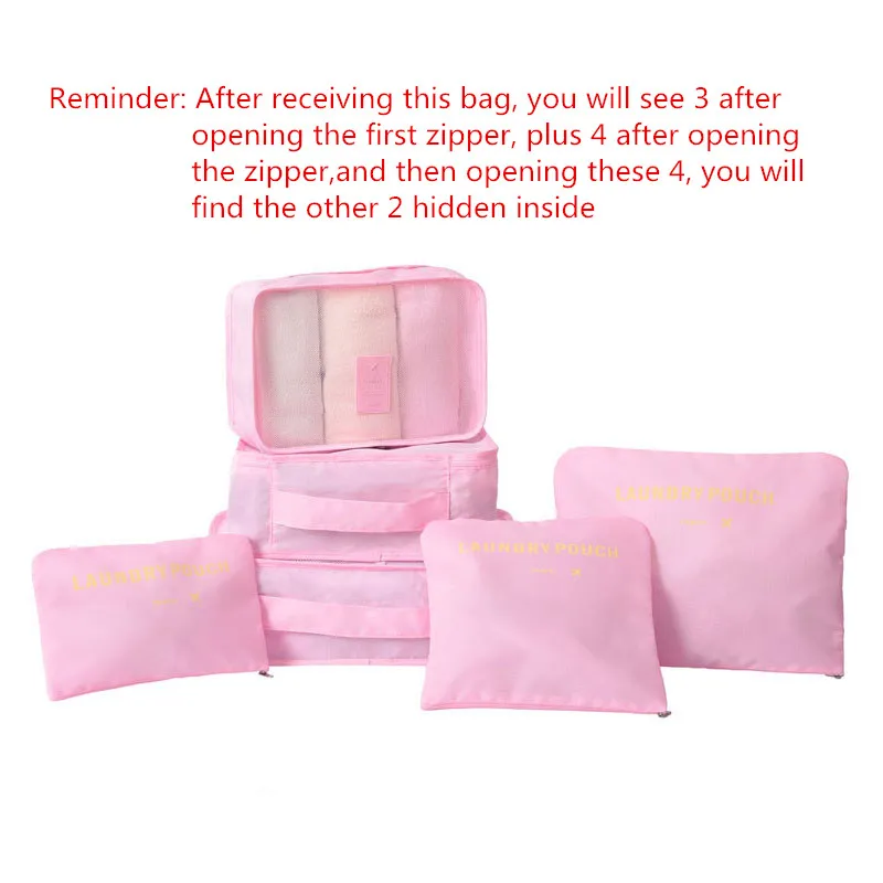 

Computer Travel Storage Bag Set Clothes Neat Organizer Wardrobe Suitcase Box Travel Organizer Shoes, Packing Cube Bag 6 Pieces