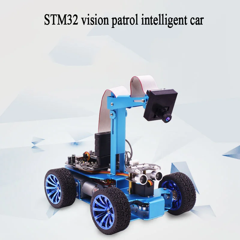 STM32 vision patrolling intelligent car independent steering gear steering robot OV7670 camera track finding