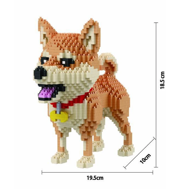 Небольшие блоки милые Косплей Shiba Лисья Секретная служба (Inu модель Пластик