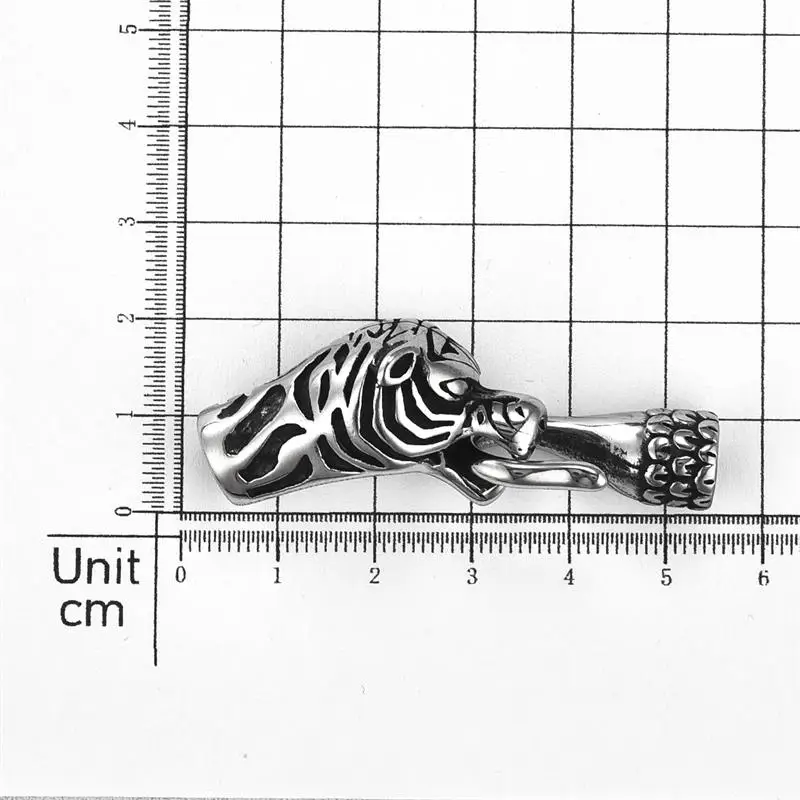 Бусины из нержавеющей стали с тигровой головой для мужчин отверстие 8 мм