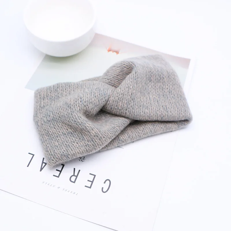 

New Wool Cross Braid Knitted Headband for Women Warmer Ear Solid Color Turban Hairband Hair Accessories For Girls Winter Bandana