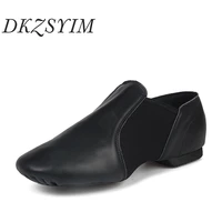 dkzsyim men jazz dance shoes leather ballroom modern flat dancing shoes professional broen dance shoes for womenmen soft soles