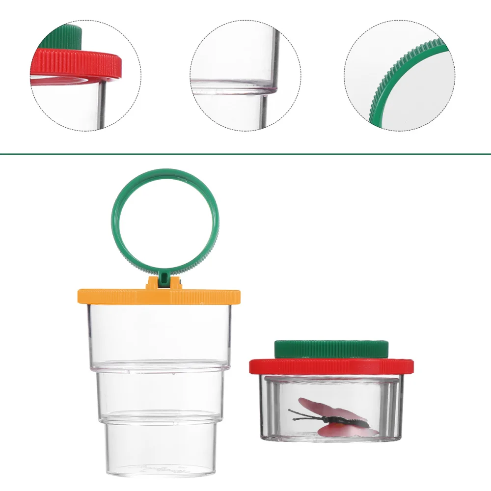 

2pcs Kindergarten Insect Observation Box Insect Magnification Spectate Cup Toys