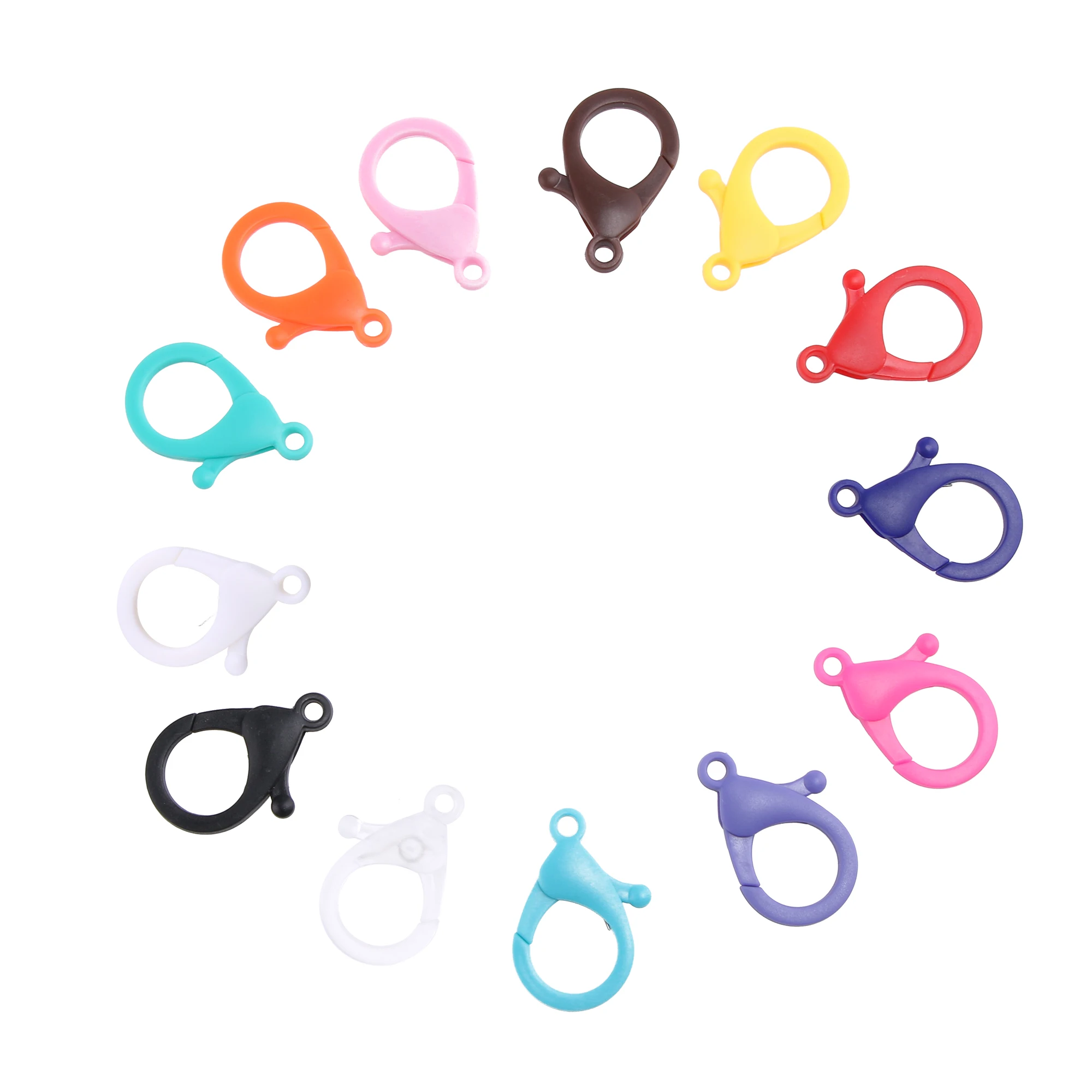 

10pcs 35*20mm Acrylic Lobster Clasps Hooks Candy Colors Key Chain Sweet Key Rings For Diy Charms Keychain Jewelry Accessories