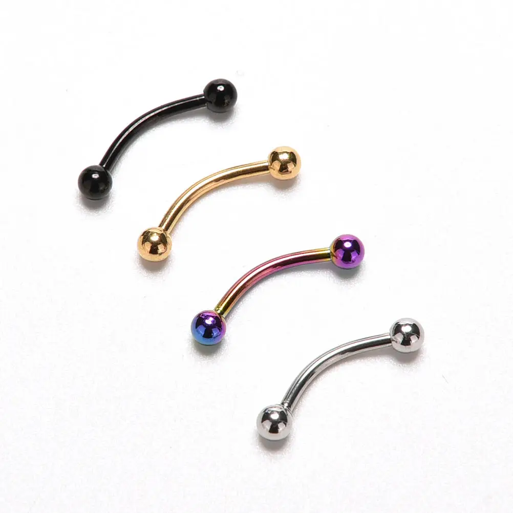 

Eyebrow Ring Body Jewelry Stainless Steel Eyebrow Piercing Curved Barbell Ball