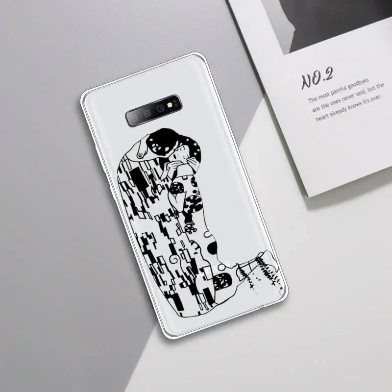 

Funny Face Abstract Cartoon Phone Case Transparent For Samsung Galaxy A 71 21s S note 8 9 10 plus 20 ultra