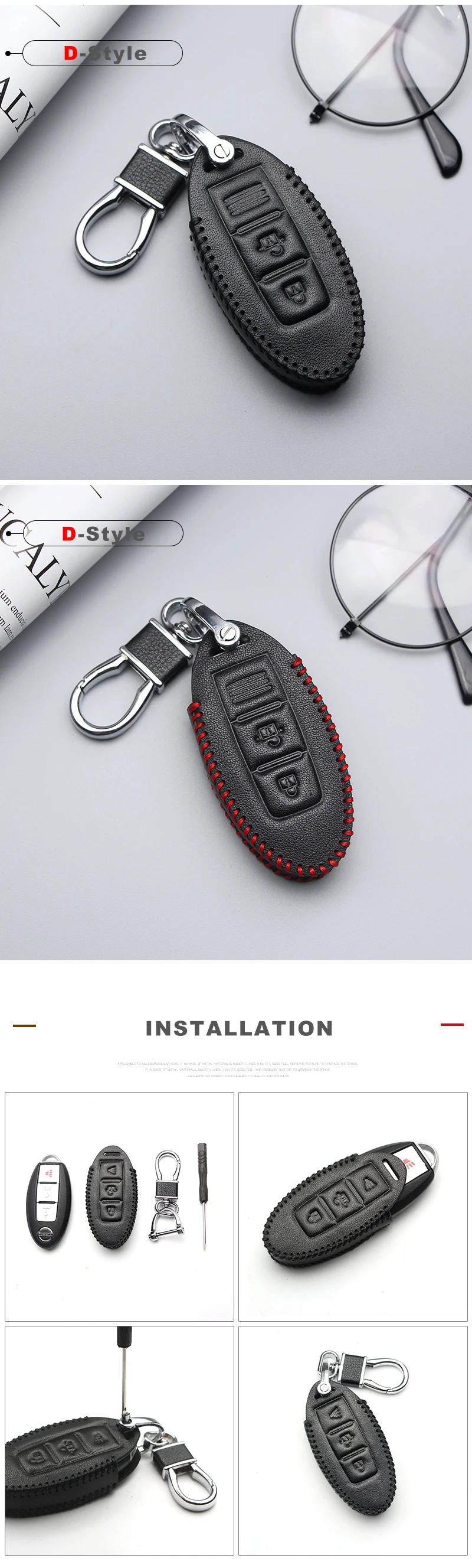 Car key case for cars leather remote key for Nissan Note Micra k12 x trail t31 t32 Qashqai Teana j32 j10 patrol y62 Tiida Murano