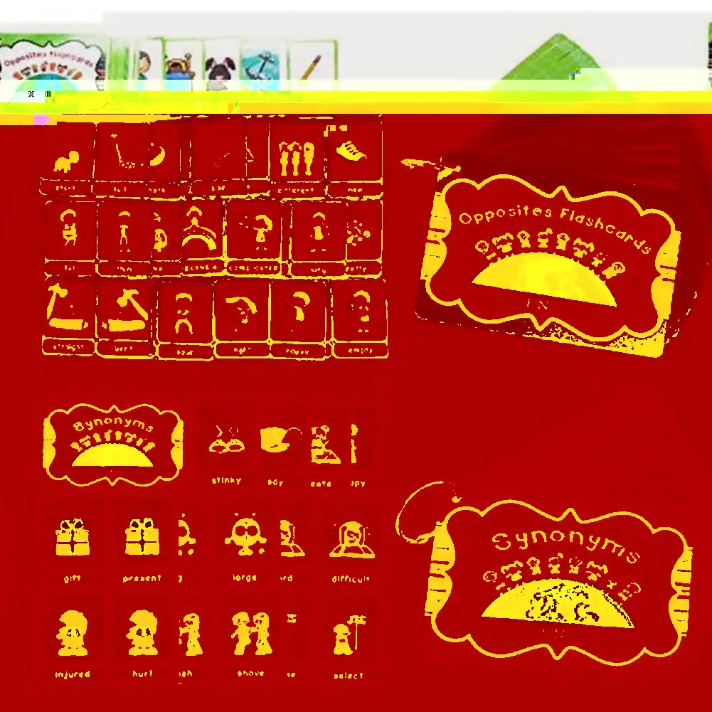 

10/50 Groups/set In English For Kids Synonyms Educational Games Flashards Learning Cards Children Educational Words Montess Z7K2