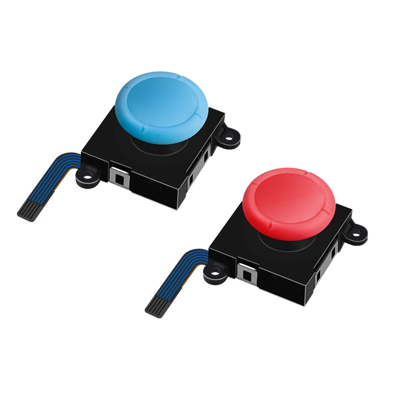 2 pcs red and blue Данные лягушка 3D Аналоговый джойстик для пальца палочки для Kind переключатель NS сенсор Модуль Ремонт инструмент для NS Joycon Замена - Цвет: 2 pcs red and blue