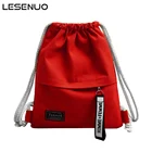 Холщовый Рюкзак на шнурках для подростков, парусиновая сумка на шнурке холщовый ранец для школы и спортзала, сумка для хранения