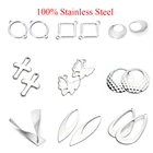 Не выцветают амулеты из нержавеющей стали бабочка лист цветок Звезда Сердце для браслеты, подвесные колье амулеты DIY Изготовление ювелирных изделий