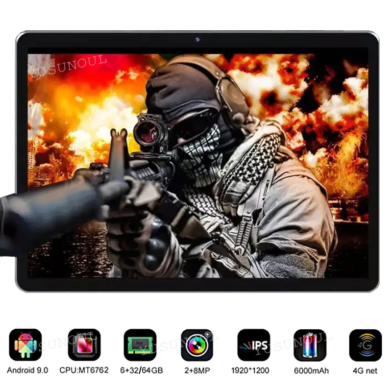 

4G LTE phone call 6GB RAM 32/64GB ROM 5G WIFI 1920*1200 IPS Deca Core Android 9.0 tablet pc 10 inch Google Play Tablets 10 10.1"