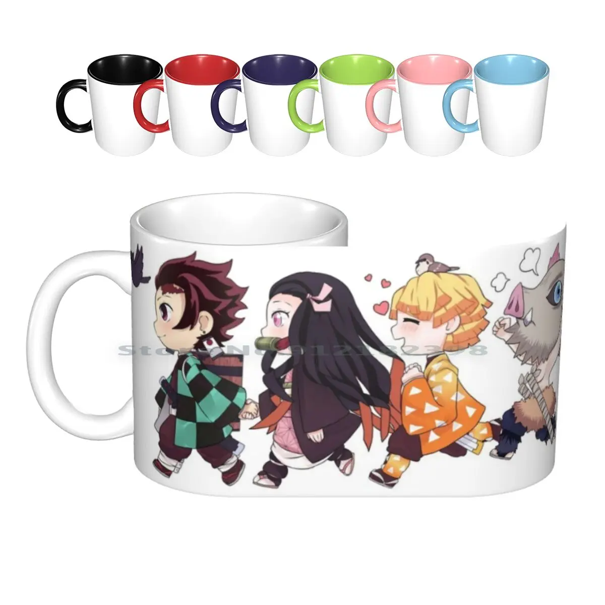 

Kimetsu No Yaiba Let's Go! Кружка! Керамические кофейные кружки, чашки для молока, чая, кружка Demon Kimetsu No Yaiba Tanjiro Nezuko Inosuke Kamado