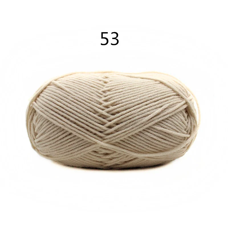 53 36pcs 36 шт./лот, ручная вязка, шерстяная линия, окрашенная, горячая Распродажа, хлопковая Детская Пряжа молочного оттенка, гребенная хлопковая пряжа для вязания крючком, 62 цвета - Цвет: 53 36pcs