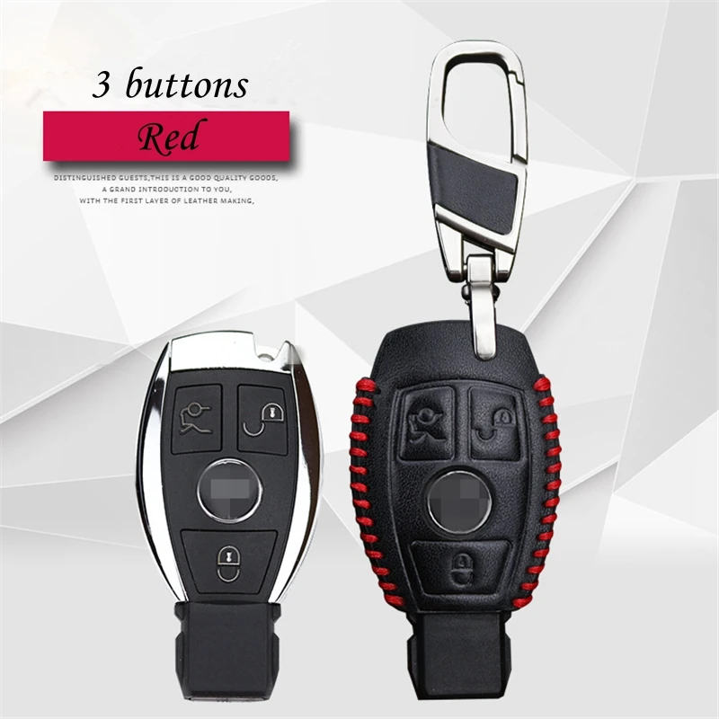 Чехол LUNASBORE из натуральной кожи для автомобильного ключа чехол Mercedes W203 W210 W211 C E S CLS