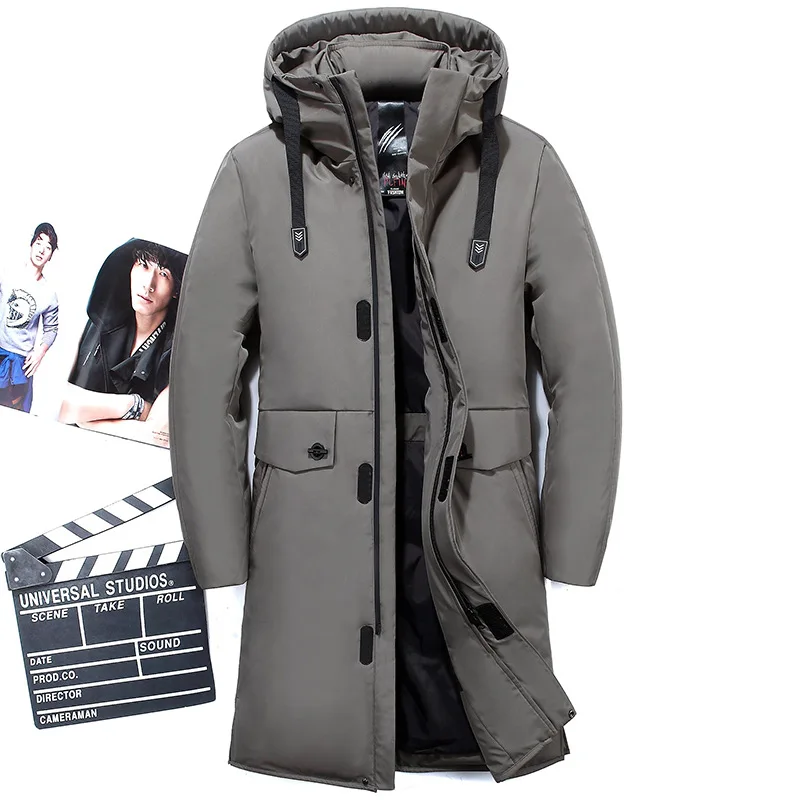 Мужская куртка на 90% белом утином пуху со съемной подкладкой молодежная