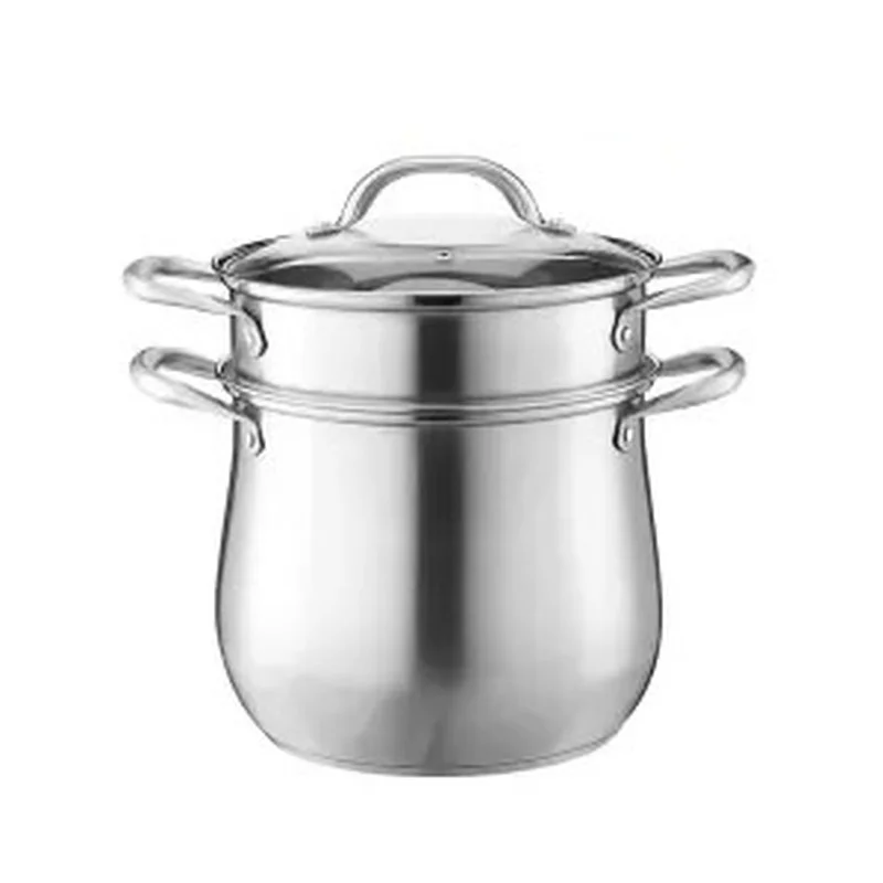 

Steamer Thick Stainless Steel Steamer Gas Induction Cooker General Purpose Pot Household Double-layer Steamer Stainless Steel