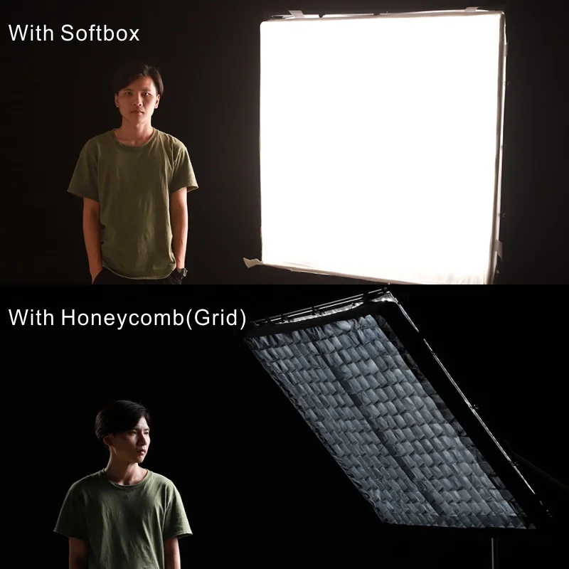 Falcon Eyes RX 120TDX LED Studio Video Cloth Light 600W Bi color Lamp With Grid & Softbox For Movie/Youtube|Фотографическое