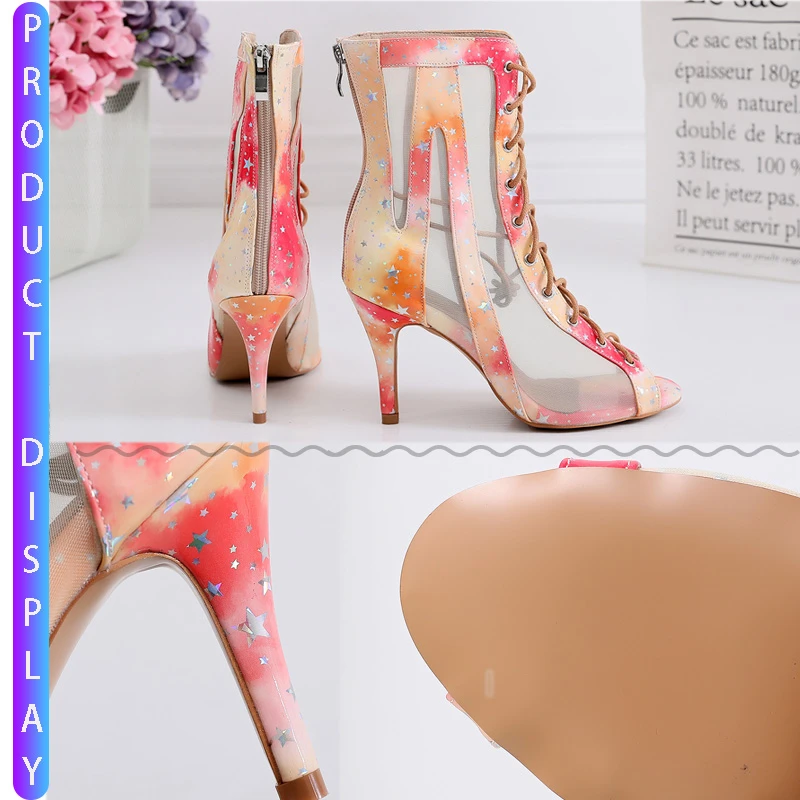 Женские туфли для латиноамериканских танцев элегантные из искусственной кожи на