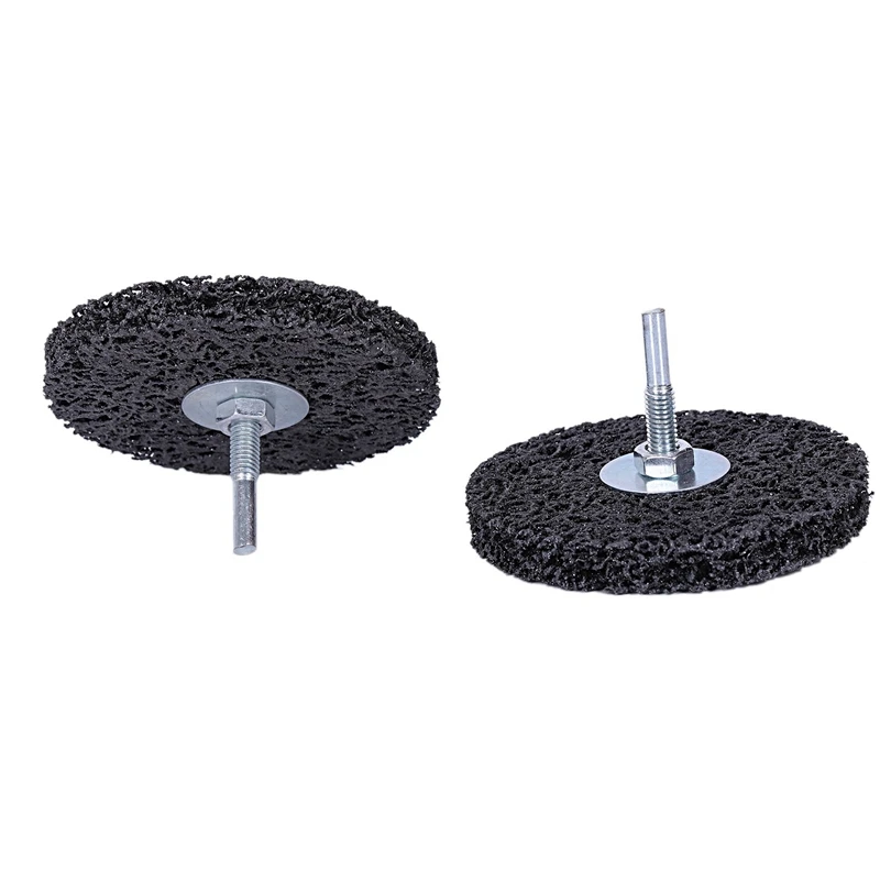2 шт. 75 мм хвостовик черный бриллиант Удаление ржавчины шлифовальные диски краска