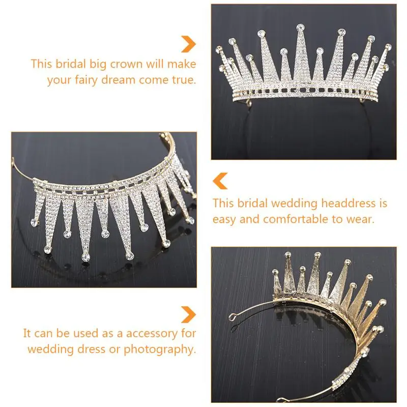 

1 Pc Charming Hair Supply Wedding Head-wear Creative Hair Ornament (Golden)