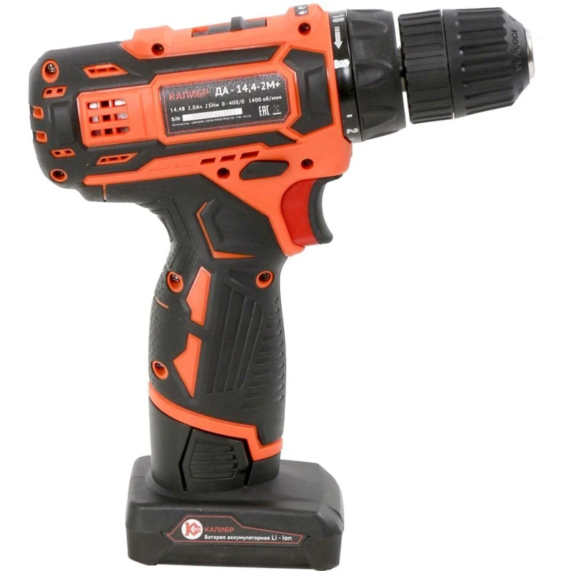 Дрель-шуруповерт КАЛИБР ДА -14 4-2М+ 2Ач с двумя аккумуляторами (0101110) | Инструменты
