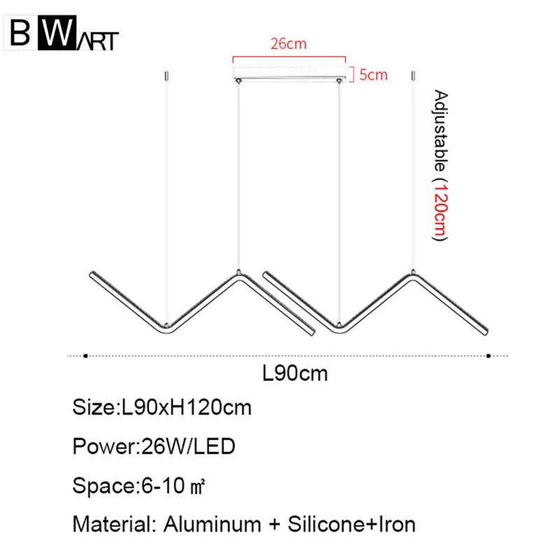 

Modern led chandelier light for home living room dining kitchen creative strip hanging suspension lamps lighting fixtures