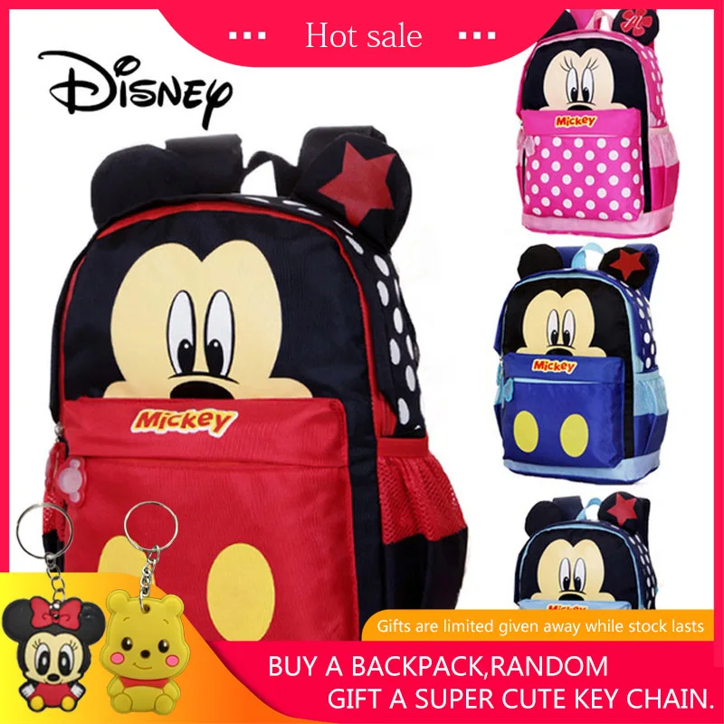 Детская школьная сумка с Микки и Минни для мальчиков девочек милые детские