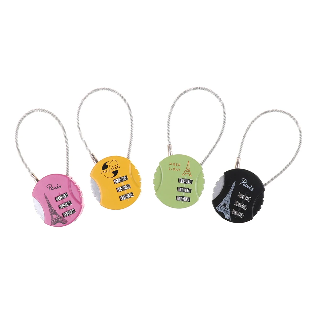 3.7cm x 9cm Mini Resettable 3 Digit Combination Travel Luggage Suitcase Code Lock Padlock Locks Random Color | Обустройство дома