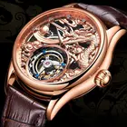 Tourbillon часы мужские 2021 Топ Бренд роскошные механические часы сапфир Водонепроницаемые криаталы Золотой циферблат Тигр грагон лошадь талисман