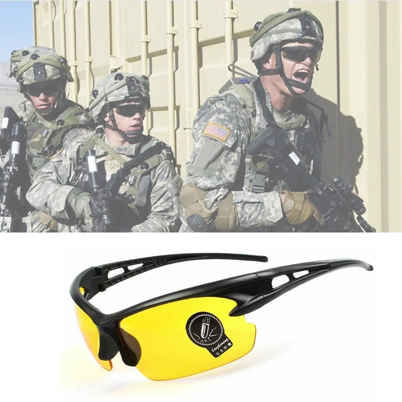 Пеший Туризм UV400 Защитная линза армии очки тактические ветрозащитный Велосипеды
