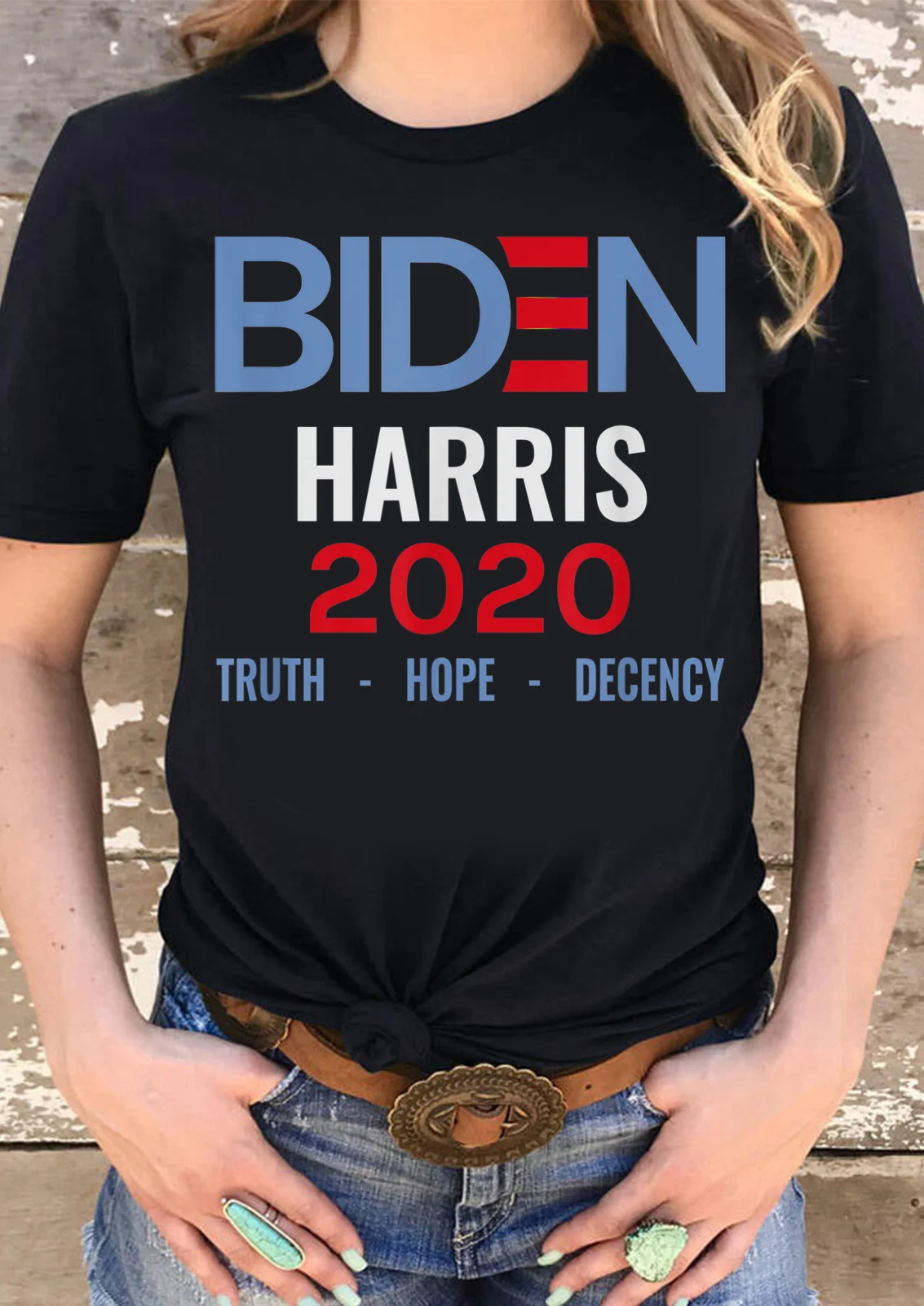 

Biden Harris 2020 Truth Hope Decency T Shirt Pullover the Biden Harris