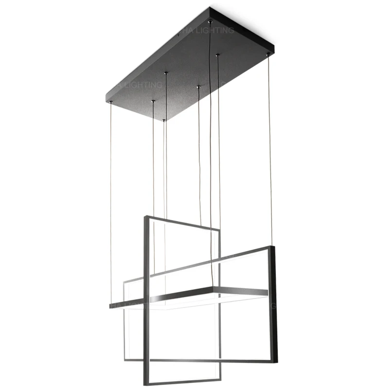 Скандинавский светодиодный подвесной светильник белый современный черный