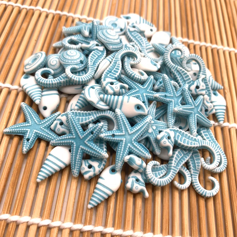 Новинка 20 г раковины морской звезды ракушки смешанные пластиковые бусины с
