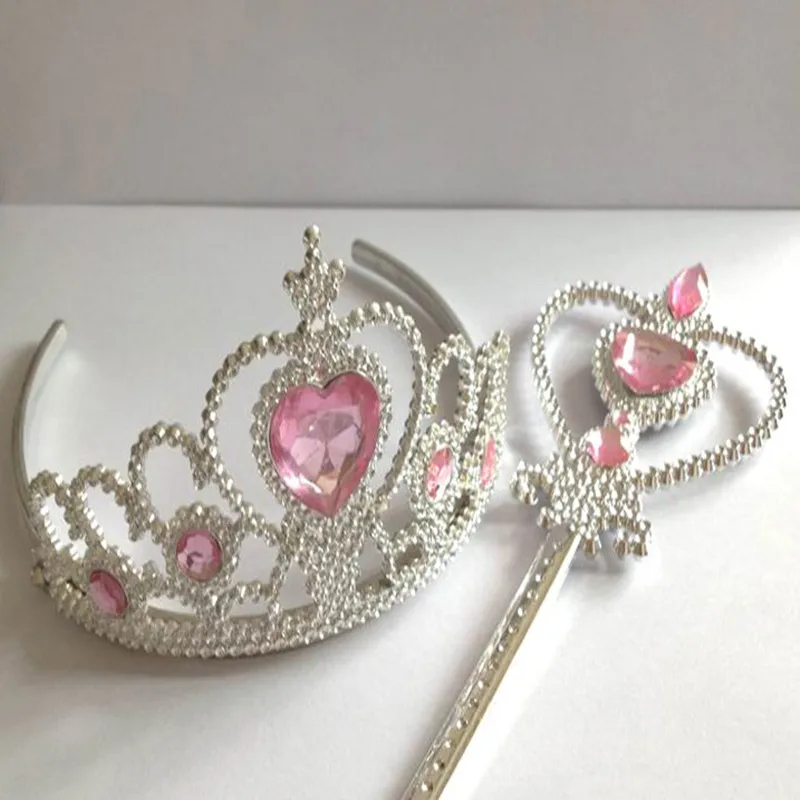 Тиара с кристаллами из мультфильмов Корона Принцесса + волшебная палочка