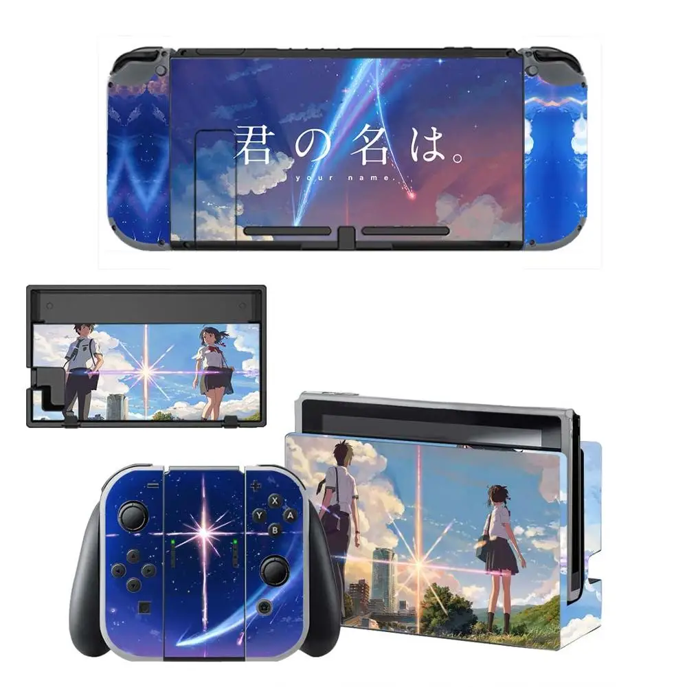 Наклейка с героями аниме и именем Nintendo Switch наклейка s скины для консоли
