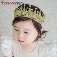 balleenshiny childrens diamond lace crown hairband hollow stretch baby headband baby accessories newborn photography props gift